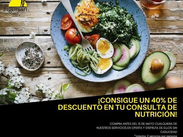 ¡Consigue un 40% de descuento en tu consulta semanal de nutrición en Pontevedra!