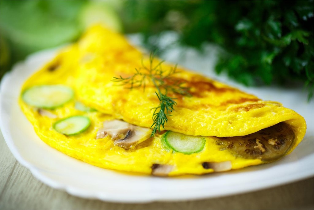 Tortilla francesa de calabacín