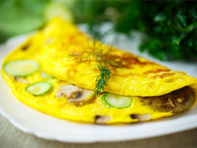 Tortilla francesa de calabacín